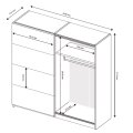 Шкаф-купе 2,5х2,1 Империя / Imperia Глянец Белый MiroMark MP-21-WB