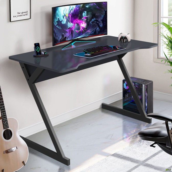 Стол компьютерный Dexter DX1200 (1200х600х750Н) черный графит/Антрацит AMF