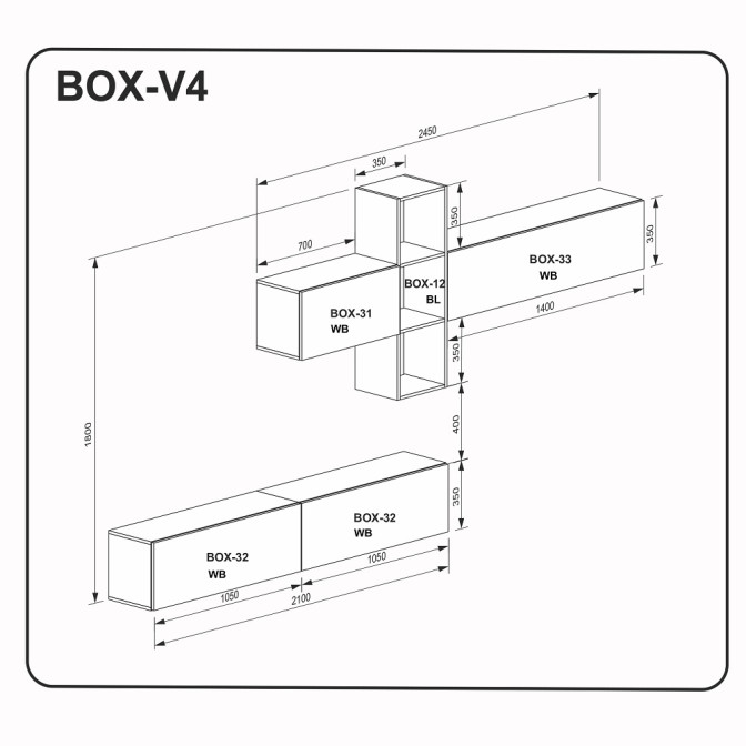 Комплект в гостиную BOX V4 MiroMark