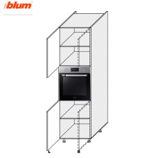 Кухонная секция Миллениум WG Пенал 60ПД/2140 Духовка Pro Blum ML-765W/01 MiroMark