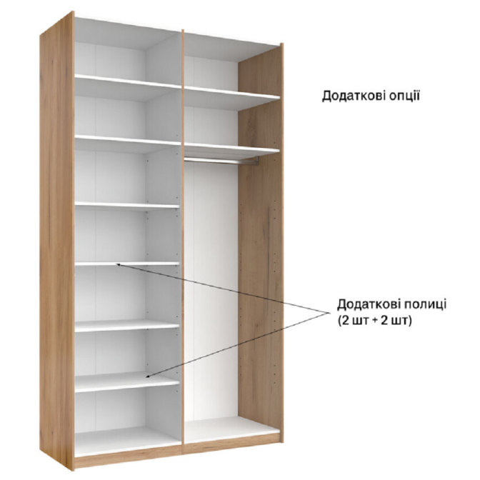 Шкаф-купе 1,5х2,4 Фемели / Family Глянец Белый MiroMark FM-83-WB
