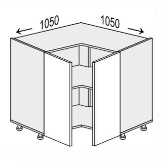 Кухонная секция Валенсия нижняя Угол Н 90° 1050х1050/820 2дв VL-094W/9003 MiroMark