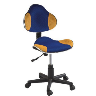 Офісне крісло Q-G2 синій + жовтий Signal