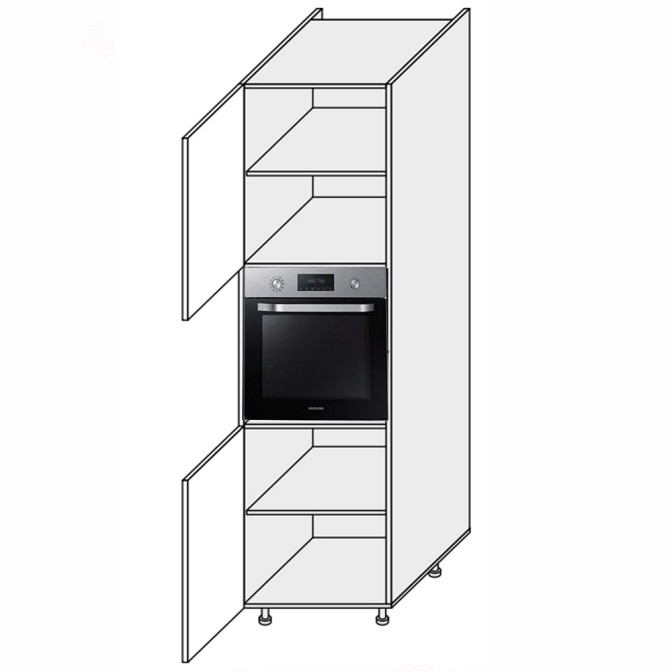 Кухонная секция Глори Пенал 60ПД/2140 Духовка GL-761W/01 MiroMark