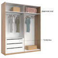 Шкаф-купе с зеркалом 2,0x2,1 Белла / Bella Глянец Белый MiroMark BL-15-WB