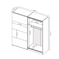 Шкаф-купе с зеркалом 2,0x2,1 Белла / Bella Глянец Белый MiroMark BL-15-WB