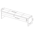 Банкетка 1,8x2,0 Асти / Asti Глянец Белый - Дуб Крафт MiroMark AS-33-WB