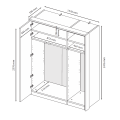 Шкаф 3Дв Бруно / Bruno Кашемир MiroMark BR-23-CM