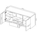 Комод 2Дв 3Ящ 2,0м Рома / Roma Глянець Білий MiroMark RM-168-WB
