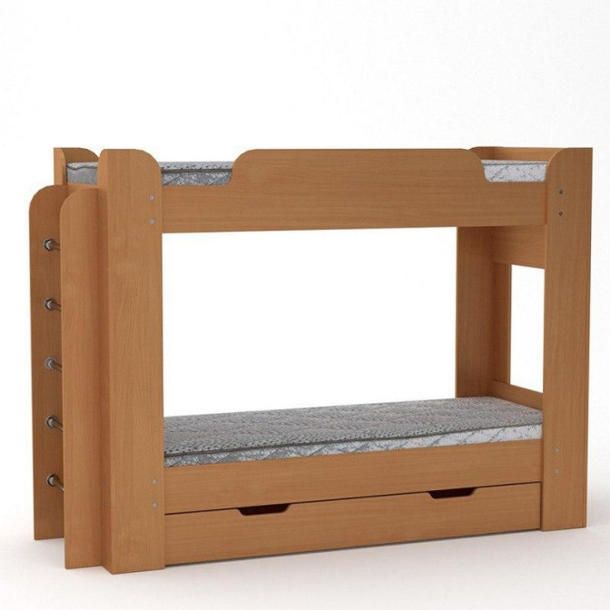 Ліжко двоярусне Твікс з ящиком Компаніт фото