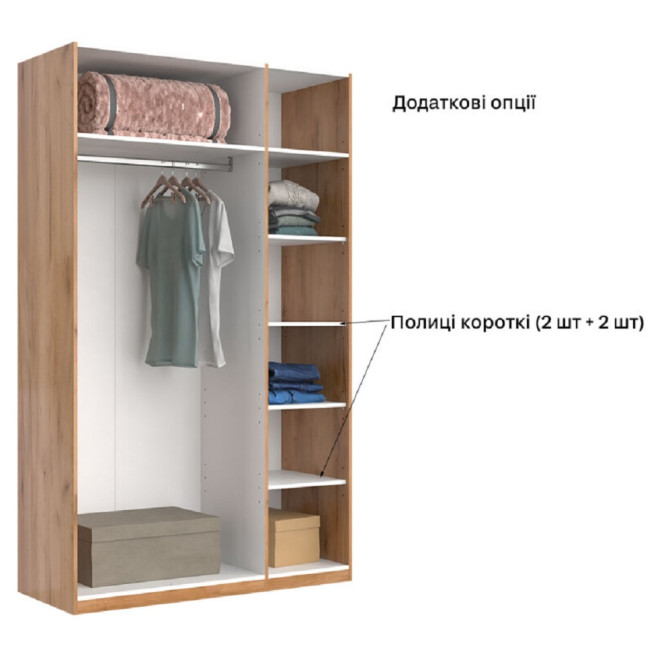 Шкаф Доминика 3Дв без зеркал MiroMark фото