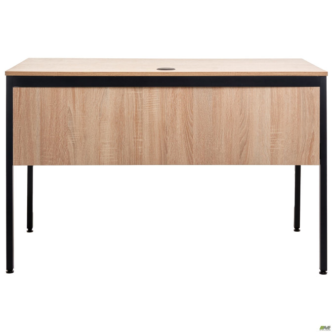 Стол Осло с ящиком (1187х600х750) черный графит, Дуб Сонома AMF
