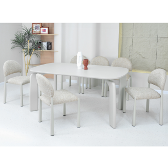 Стол полиуретановый МДФ Марчелло TM-226 теплый песок Vetro mebel