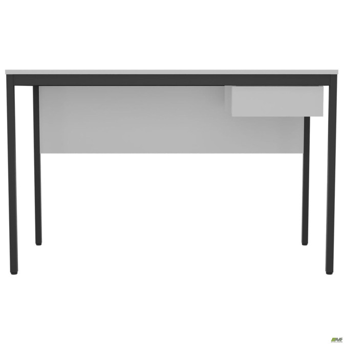 Стол Осло с ящиком (1187х600х750) черный графит, белый AMF
