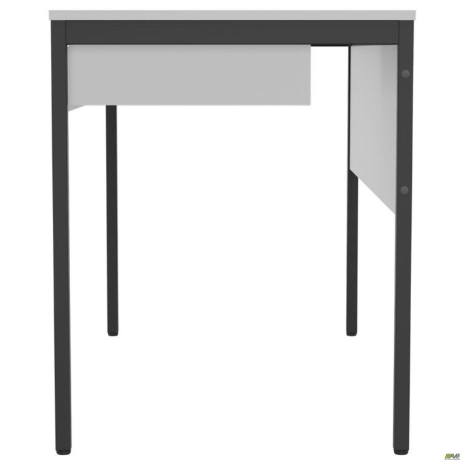 Стол Осло с ящиком (1187х600х750) черный графит, белый AMF