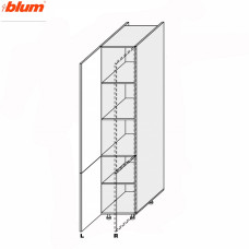 Кухонная секция Миллениум WG Пенал 40П/2140 Pro Blum Правая ML-741W/01R MiroMark