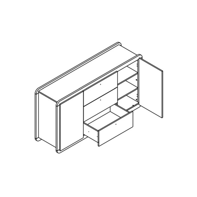 Комод Ски КОМ2D3S BRW Україна