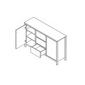 Комод Чос KOM2D3S BRW Україна