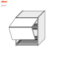 Кухонна секція Міленіум WG верхня 80ВС/720 2дв Сушка Aventos Pro Blum  +  Rejs ML-488W/01