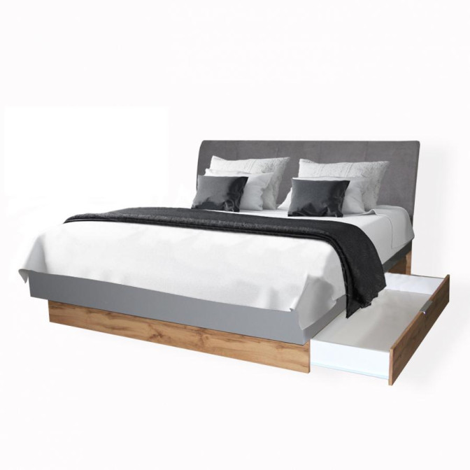 Ліжко Лінц із ящиком для білизни MiroMark фото