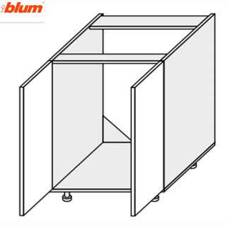 Кухонная секция Валенсия нижняя 60НМ/820 2дв Мойка Pro Blum VL-072W/9003 MiroMark