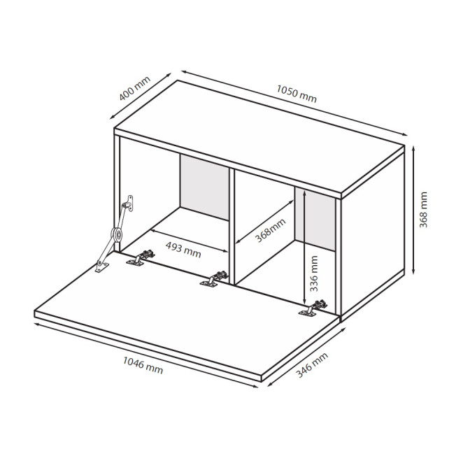Секция BOX COLOR- TV 1,05 / Глянец Кашемир MiroMark BX-42-GC