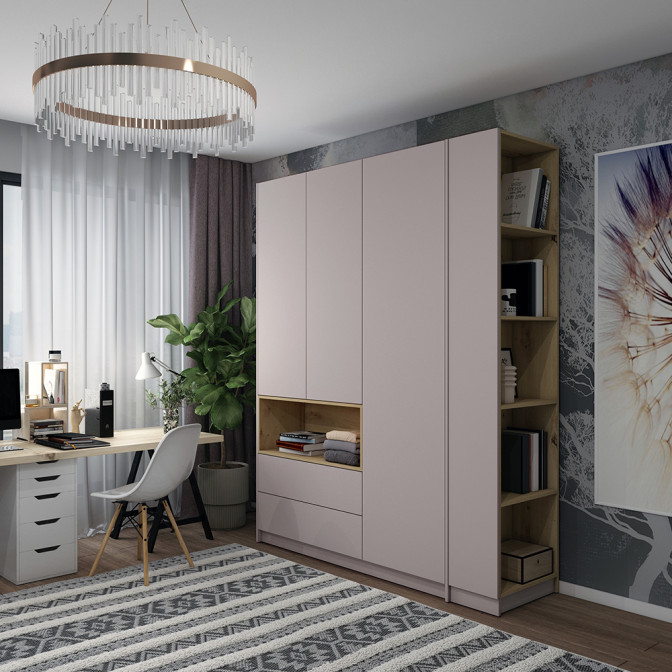 Шафа з нішою та етажеркою Дейл 3 ДСП 178 Doros Doros