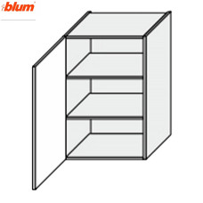 Кухонная секция Валенсия верхняя 45В/900 1дв Pro Blum VL-543W/9003 MiroMark