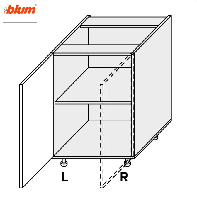 Кухонна секція Міленіум WG нижня 60Н/820 1дв Pro Blum Ліва ML-070W/01L MiroMark