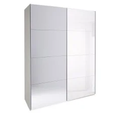 Шафа-купе з дзеркалом 1,5x2,4 Белла / Bella Глянець Білий MiroMark BL-84-WB
