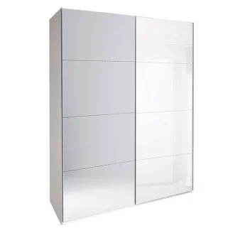Шафа-купе з дзеркалом 1,5x2,4 Белла / Bella Глянець Білий MiroMark BL-84-WB