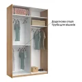 Шафа-купе з дзеркалом 1,5x2,4 Віва / Viva Глянець Білий MiroMark VV-84-WB