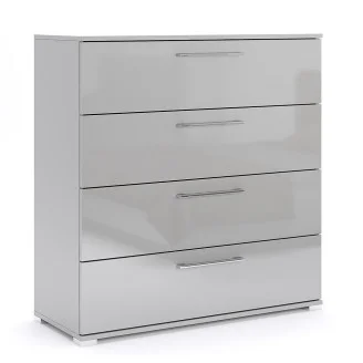 Комод 4Ящ Меги / Megy Глянец Шиншила Серая MiroMark MG-64-GG