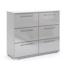 Комод 6Ящ Меги / Megy Глянець Шиншила Сіра MiroMark MG-66-GG