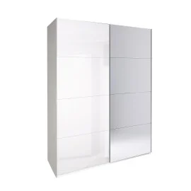 Шкаф-купе с зеркалом 1,5x2,1 Белла / Bella Глянец Белый MiroMark BL-17-WB