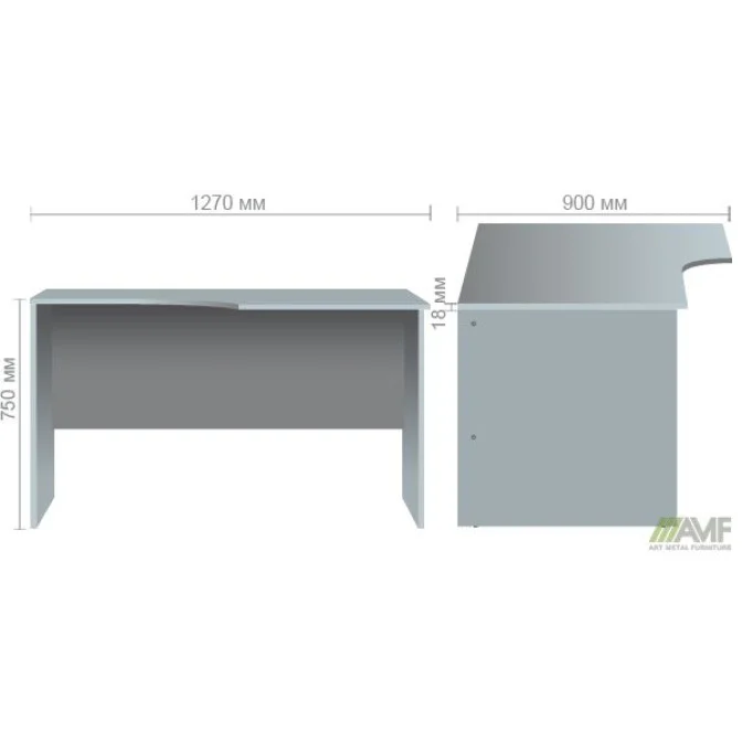 Стол компьютерный SL-208 (1270х900х750мм) вяз либерти AMF
