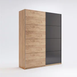 Шафа-купе 1500*2100 Місяць / Luna Дуб Крафт - Мат Лава MiroMark LN-28-LV