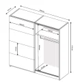 Шафа-купе з дзеркалом 2,5*2,1 Асті / Asti Дуб Крафт MiroMark AS-17-WB  