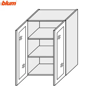 Кухонна секція Мері верхня 80В/900 2дв Вітрина Pro Blum MR-587W/9003gl MiroMark