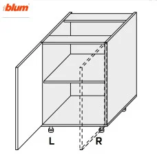 Кухонна секція Міленіум WG нижня 50Н/820 1дв Pro Blum Ліва ML-051W/01L MiroMark
