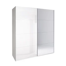 Шкаф-купе с зеркалом 2,5x2,1 Белла / Bella Глянец Белый MiroMark BL-16-WB