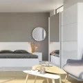 Шафа-купе 2,0х2,4 із дзеркалом Фемелі / Family Глянець Білий MiroMark FM-86-WB