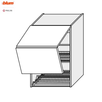 Кухонна секція Мері верхня 80ВС/900 2дв Сушка Aventos Pro Blum + Rejs MR-588W/9003gl MiroMark