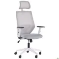 Кресло Lead White HR сиденье Нест-19 св.серая/спинка Сетка SL-01 св.серая AMF