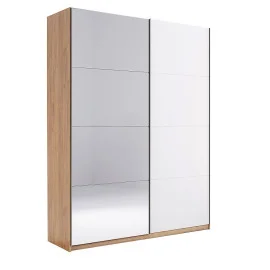 Шкаф-купе с зеркалом 2,0*2,4 Асти / Asti Глянец Белый - Дуб Крафт MiroMark AS-86-WB