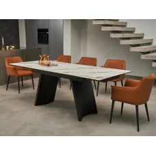 Керамический стол Олимпия ТМL-985 калакатта голд  +  черный Vetro mebel