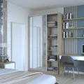 Шафа-купе Сіті 24 2 Дзеркала 140х60х240 Doros фото