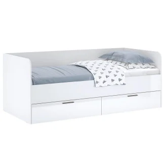 Ліжко з каркасом 0,9х2,0 Хеппі / Happy Глянець Білий MiroMark HP-39-WB