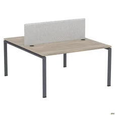 Робоча станція з Перегородкою SIG-165 (1587х1600х750) Чорний граф/В'яз Ліберті/Сірий AMF