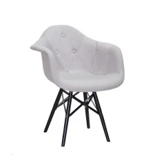 Стул Leon Soft XXL-BK шерсть OnderMebli